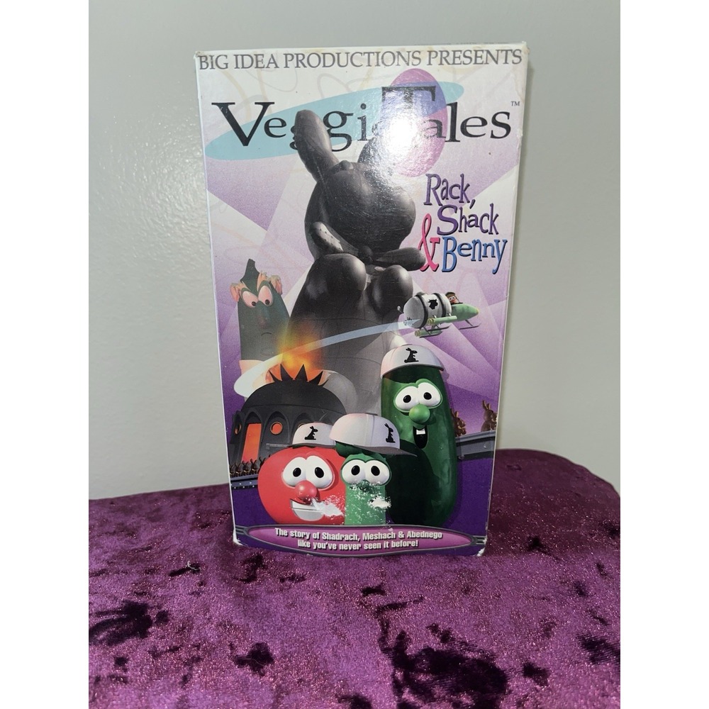 VeggieTales Rack Shack and Benny VHS Tape 1995 Edition Tested Working
